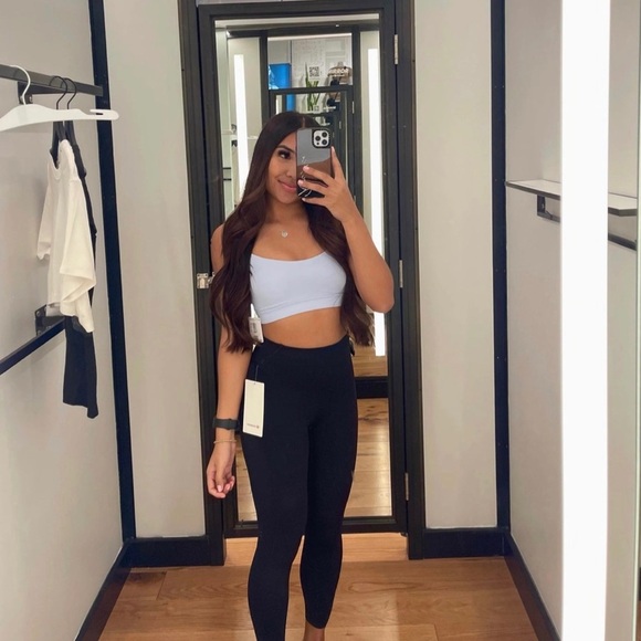 Lululemon Flow Y Bra Blue Linen Size 10 - Picture 2 of 7